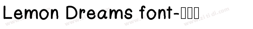 Lemon Dreams font字体转换
